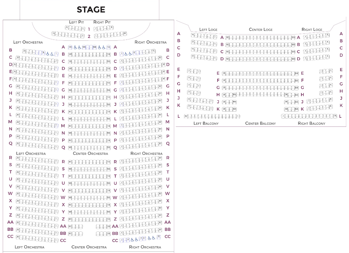 Murphey Performance Hall Seating Chart